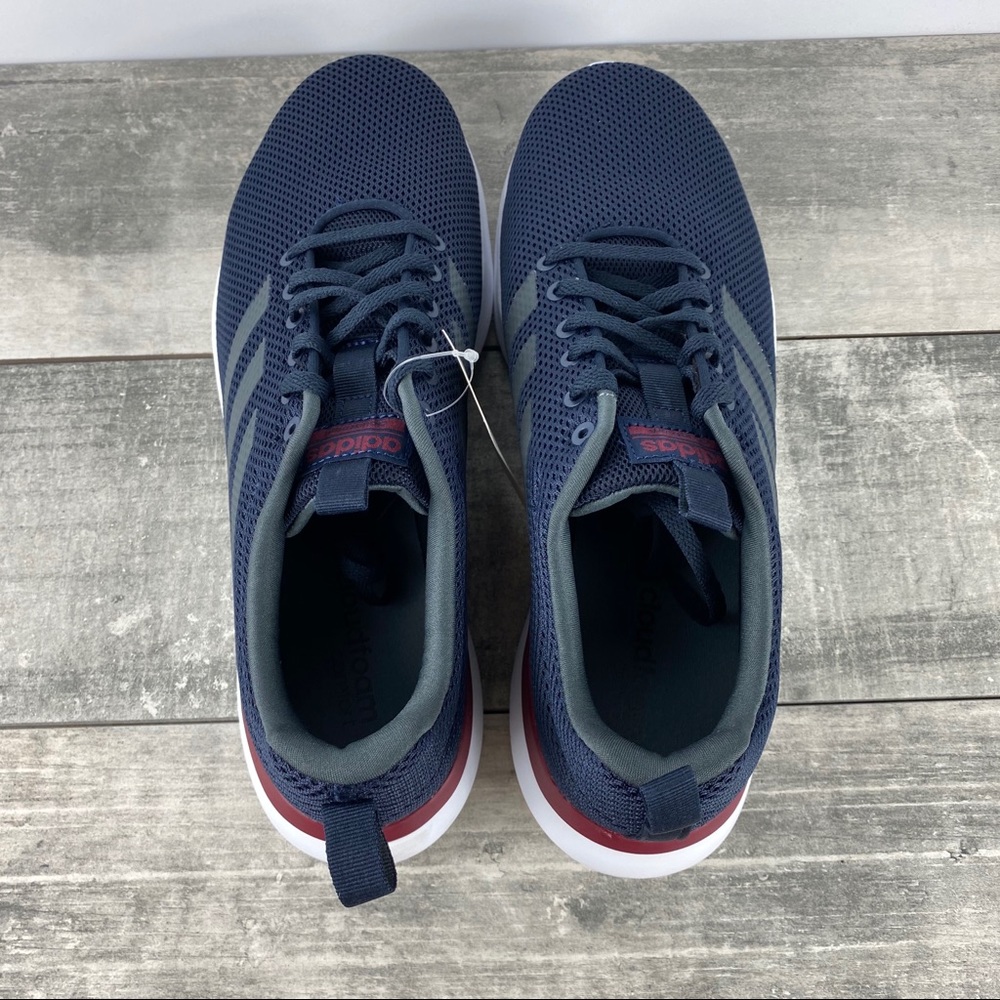 Adidas Lite Racer Cln Running Shoes Blue/Grey/Red - Picture 5 of 8